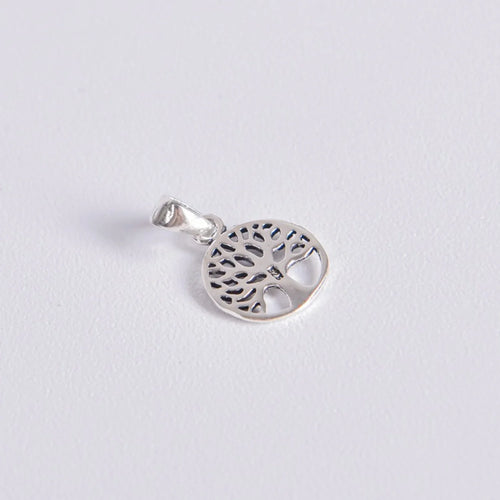 Colgante Árbol de la Vida en plata de ley 925 pulida, diámetro 11mm, selección exclusiva de Aura Plena
