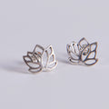 Pendientes Flor de Loto en Plata de Ley 925-11 mm