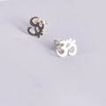 Pendientes om en plata esterlina 925- 9 mm
