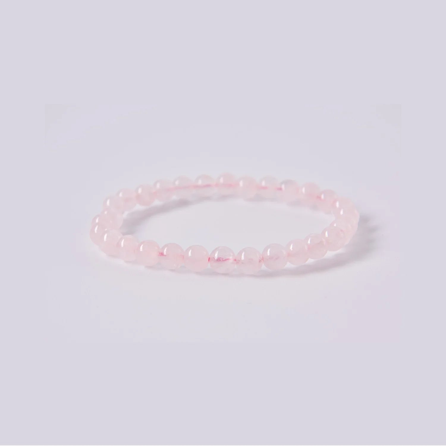 Pulsera Elástica, de Cuarzo Rosa Natural, tipo cuenta