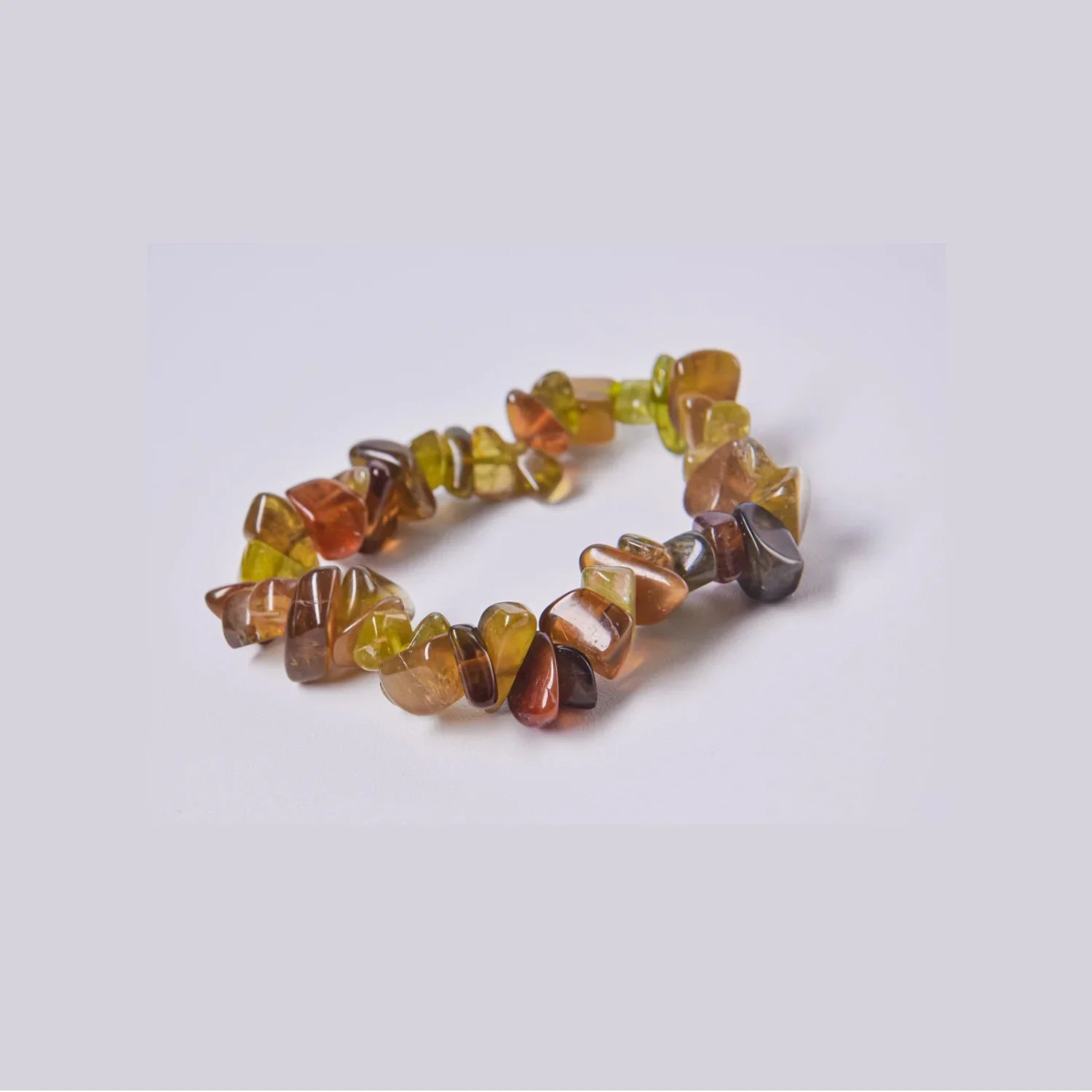 Pulsera de Granate verde Natural, tipo chip